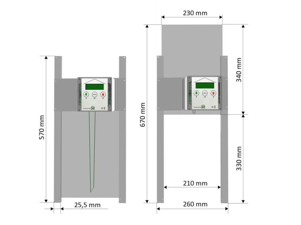 Komplet automatického otvárania a zatvárania kurína JOSTechnik HK-Bat 23x34 R - Image 2
