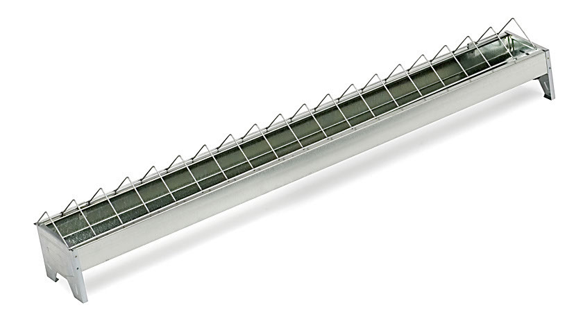SET 12 ks - Žľabové krmítko pre sliepky pozinkované CF 033.10 - 13x50cm