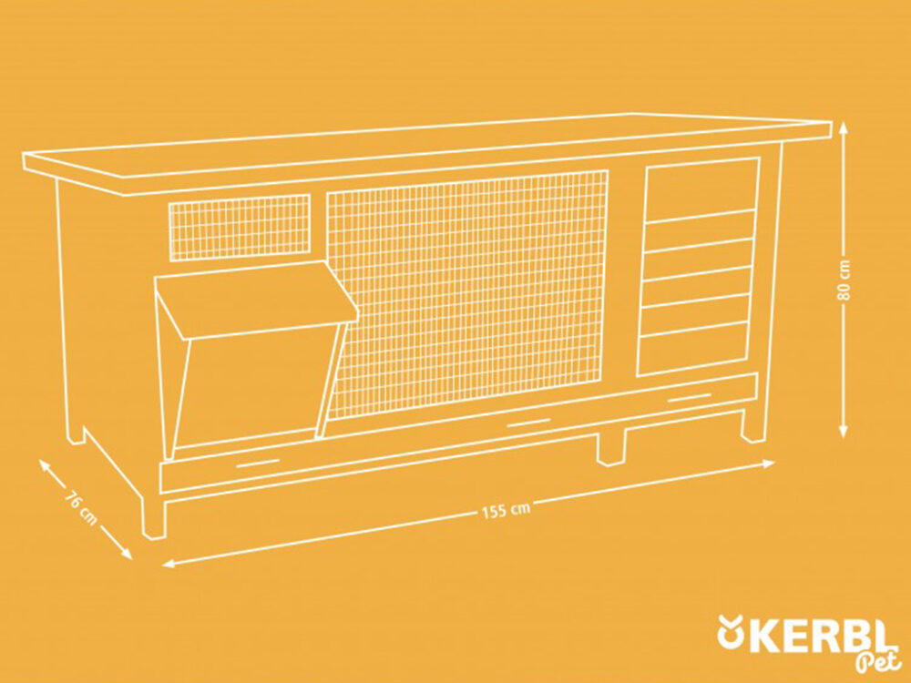 Králikáreň KERBL 81709 HUTCH XXL VARIO - Image 10