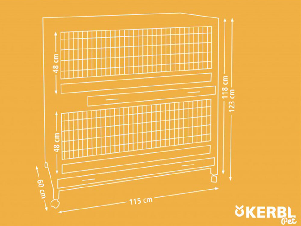 Klietka pre králiky a hlodavce KERBL 81703 INDOOR DELUXE - dvojposchodová - Image 12