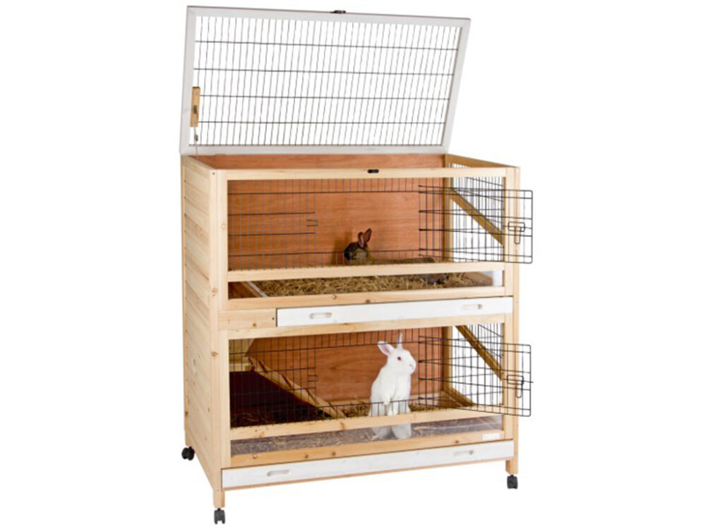 Klietka pre králiky a hlodavce KERBL 81703 INDOOR DELUXE - dvojposchodová - Image 2