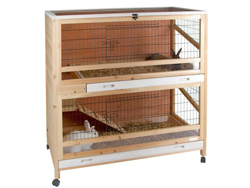 Klietka pre králiky a hlodavce KERBL 81703 INDOOR DELUXE - dvojposchodová