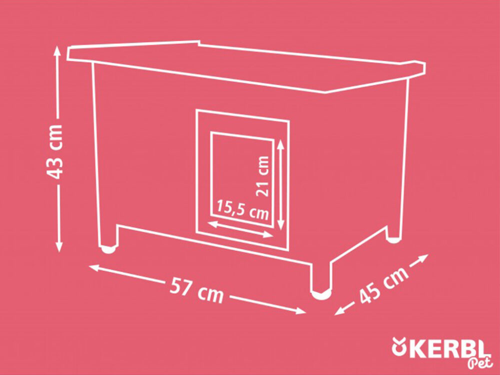 Drevená búda pre mačky KERBL 81564 RUSTICA, 57x45x43 cm, hnedá - Image 6