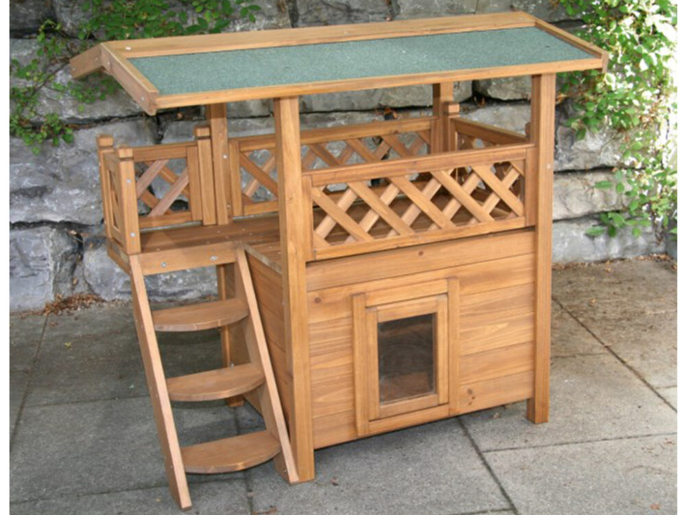 Búda pre mačky s terasou KERBL 82790 LODGE, 77x50x73cm - Image 3