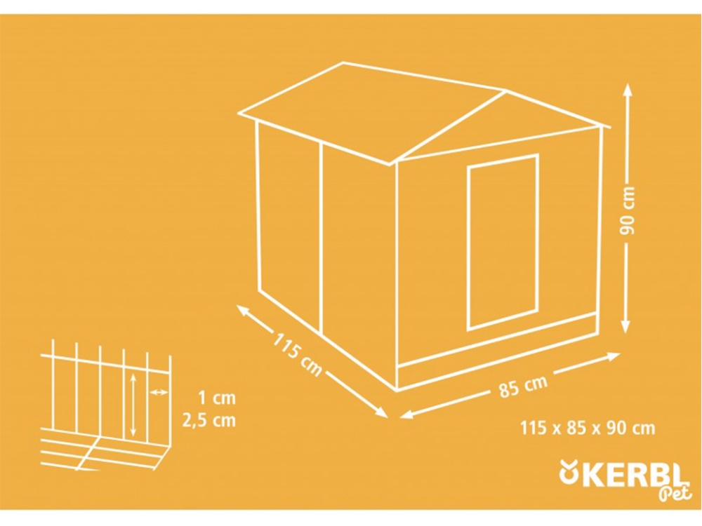 Výbeh pre králiky, hlodavce KERBL 81720, 115x85x90 ??cm - Image 9