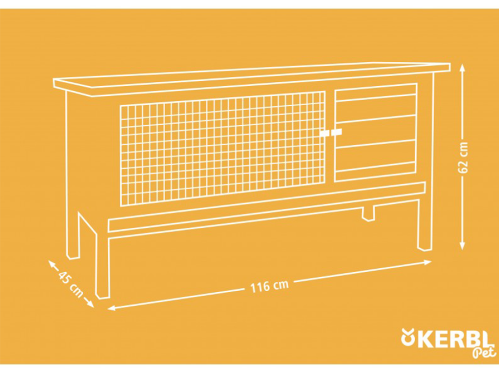 Králikáreň KERBL 81721 FREDDY, 116x45x62 cm - Image 12