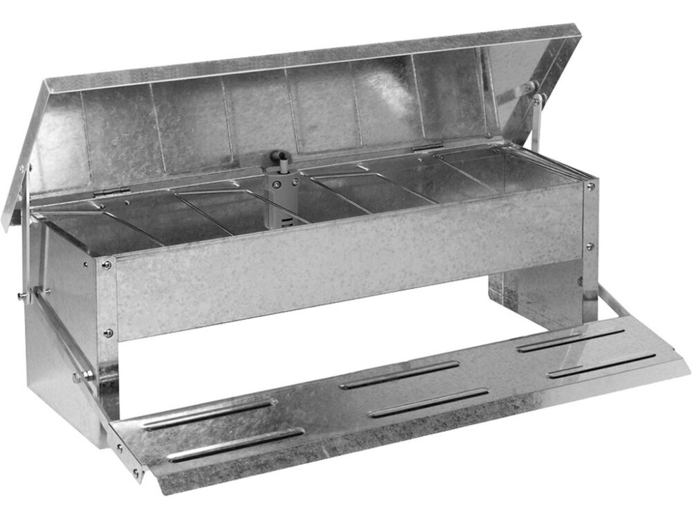 Nášľapné žľabové kŕmidlo pre sliepky pozinkované GAUN 11345 - 5 kg