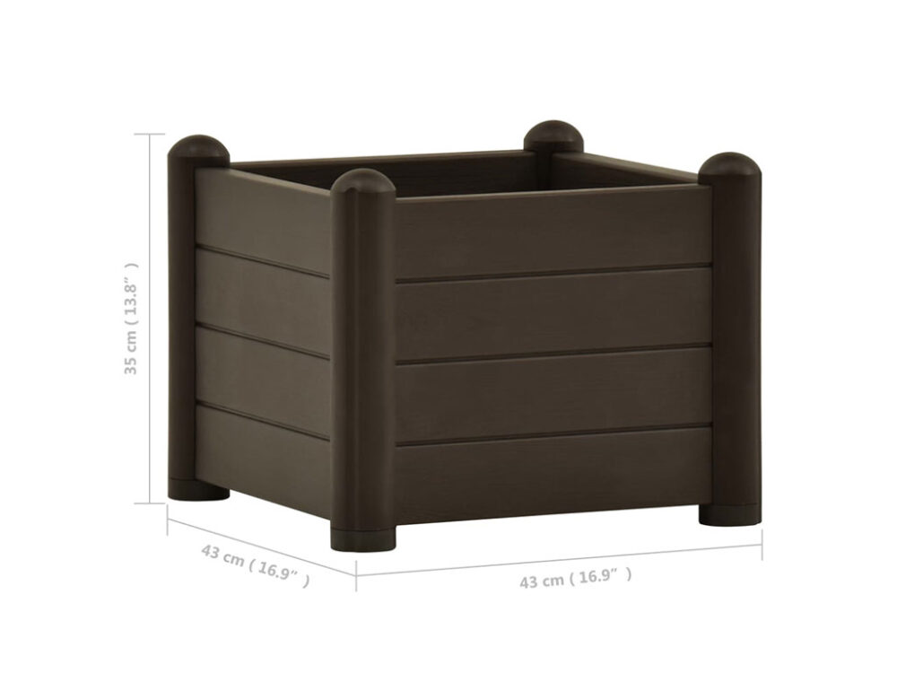 Kvetináč, vyvýšený záhon STEFANPLAST ITALIA 43 moka - Image 5