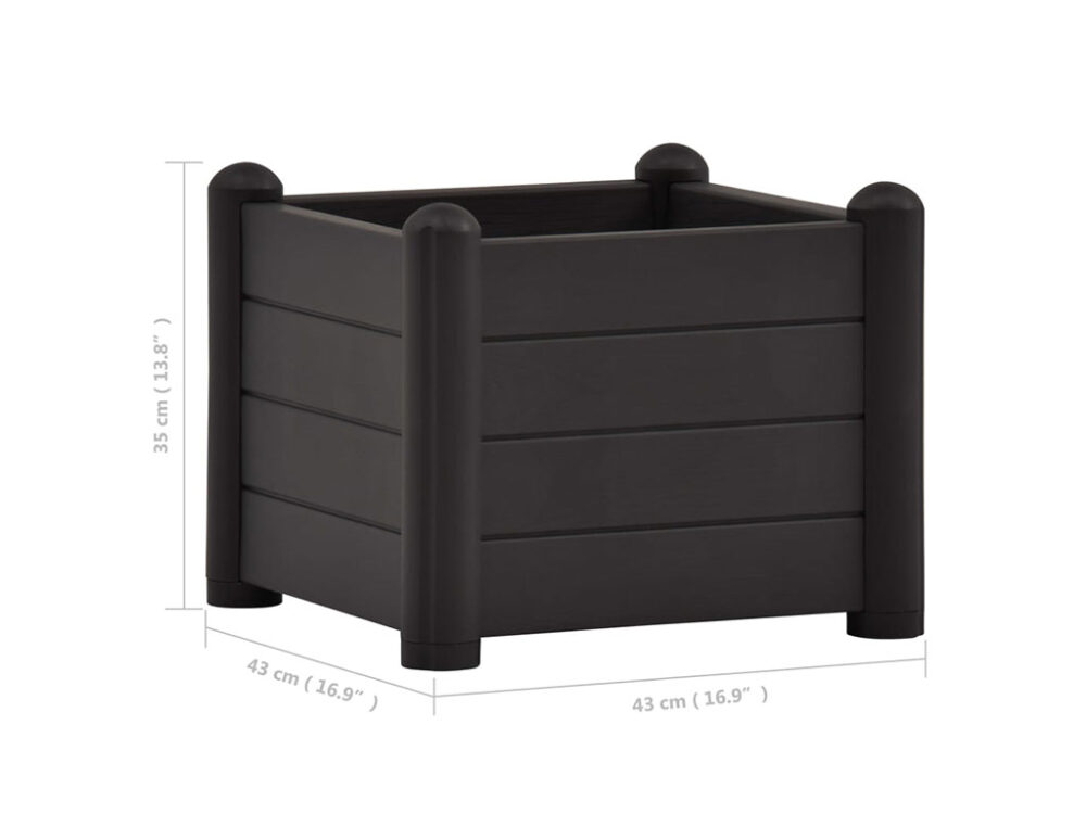Kvetináč, vyvýšený záhon STEFANPLAST ITALIA 43 antracit - Image 5