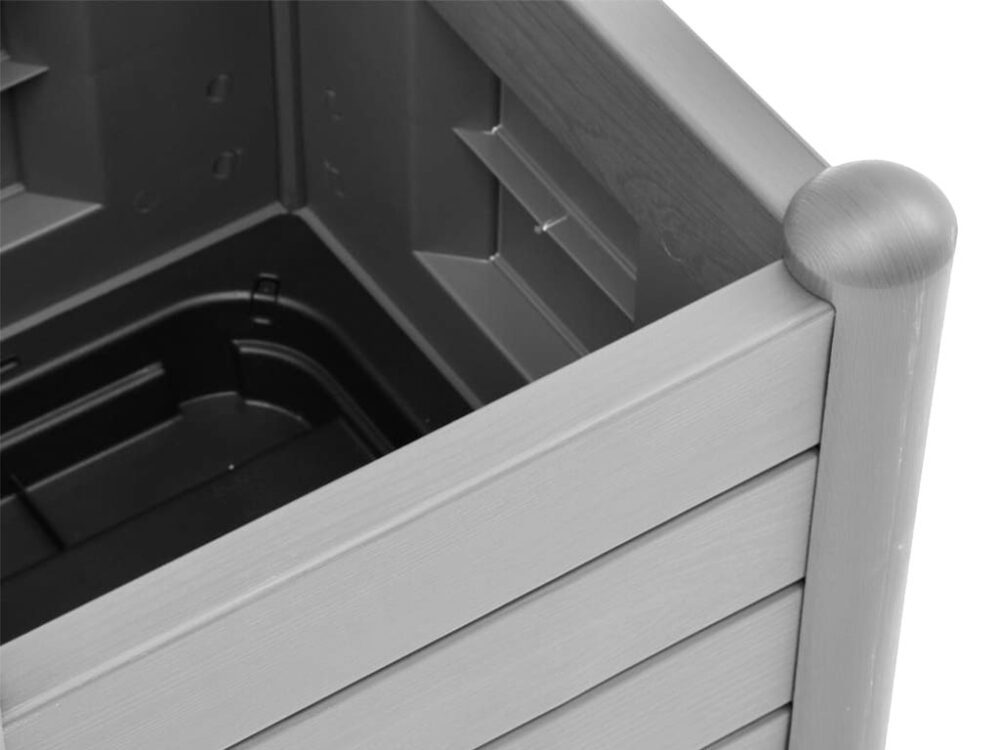 Kvetináč, vyvýšený záhon STEFANPLAST ITALIA 43 šedá, s mriežkou - Image 6