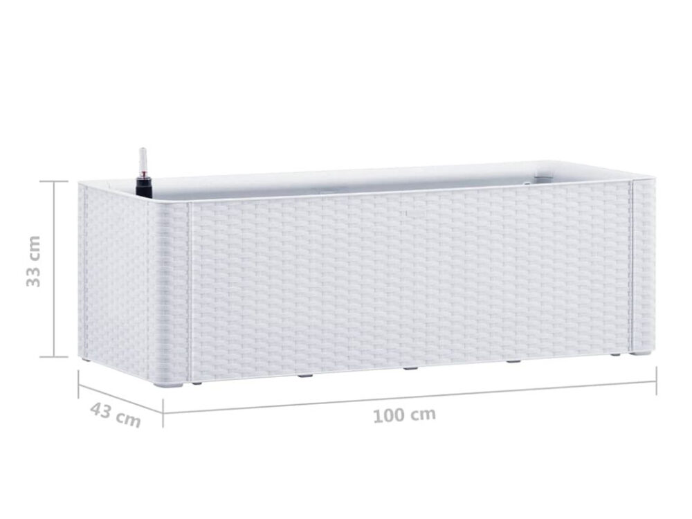 Samozavlažovací kvetináč, vyvýšený záhon STEFANPLAST NATURAL DELUXE 100 biela - Image 5