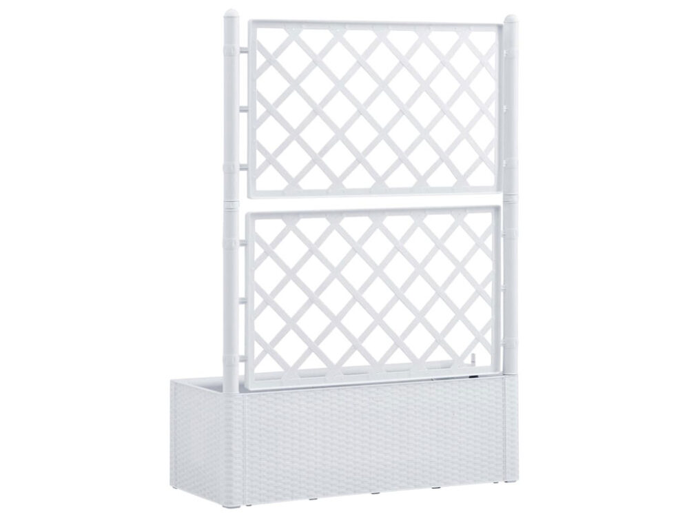 Samozavlažovací kvetináč, vyvýšený záhon STEFANPLAST NATURAL DELUXE 100 biela, s mriežkou - Image 5