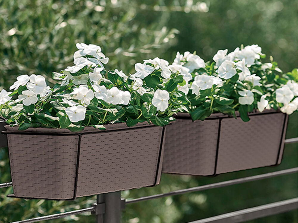 Závesný kvetináč na balkón STEFANPLAST NATURAL 50 moka - Image 3
