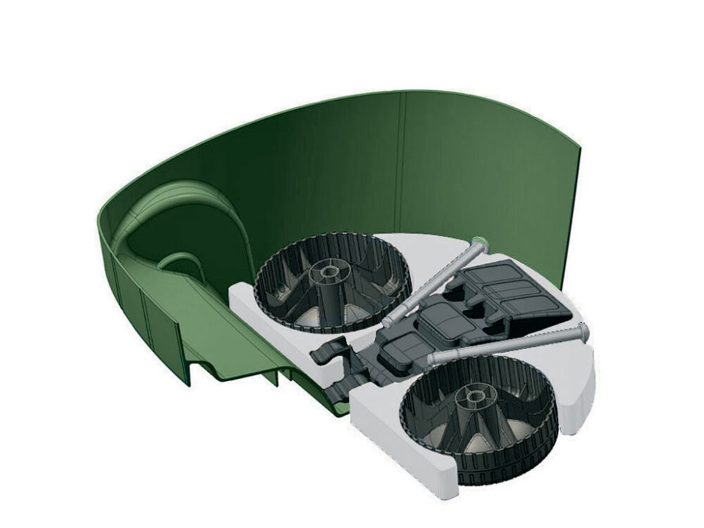 Univerzálny záhradný vozík STEFANPLAST HELPY - 50 l, zelený - Image 3
