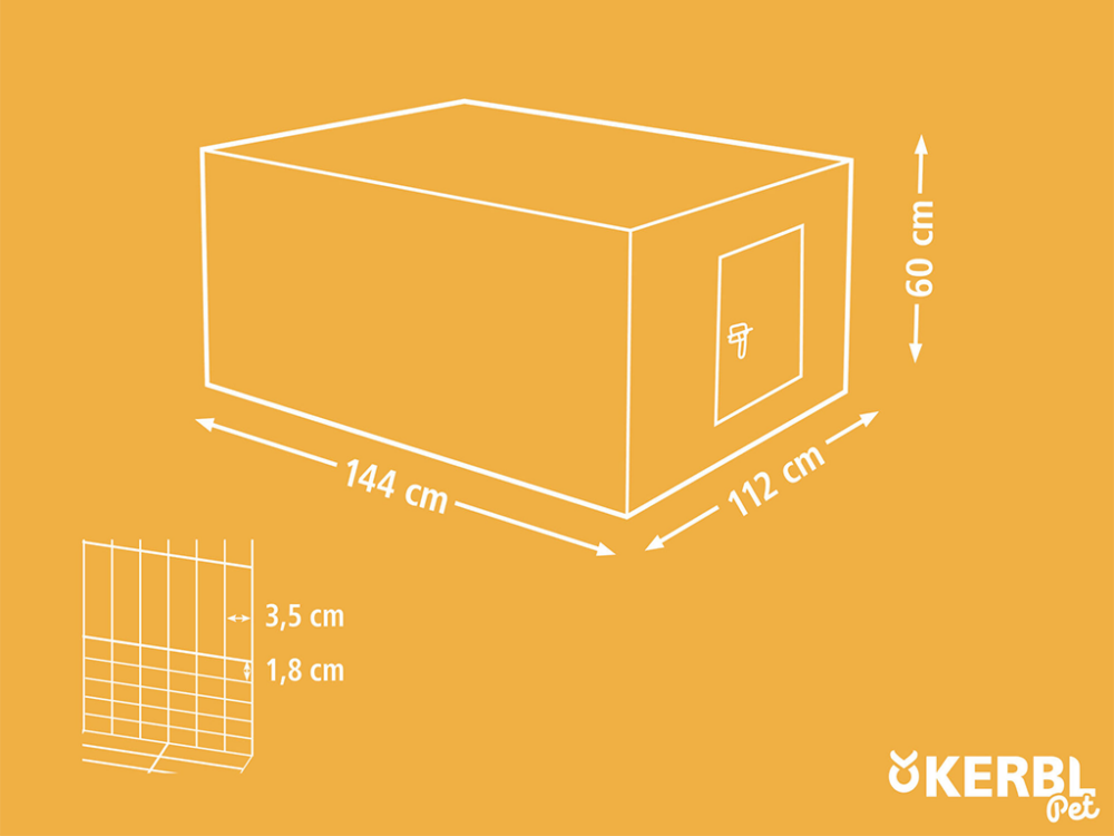Výbeh pre mláďatá - králiky, hlodavce a hydinu KERBL 81701, 144x112x60 cm - Image 13