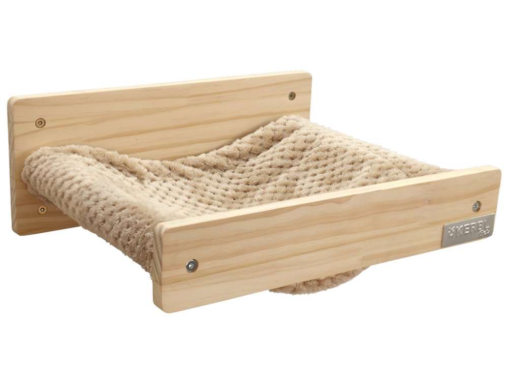 Nástenné odpočívadlo pre mačky KERBL 80917 TIMBER 38x33