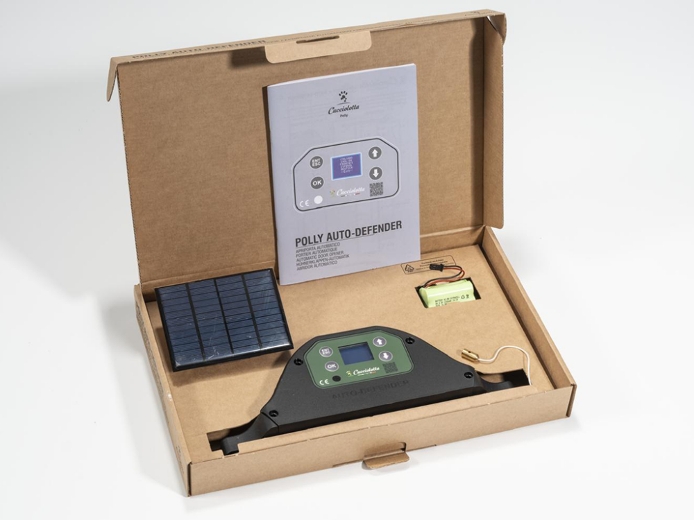 Komplet automatického otvárania a zatvárania kurína  POLLY AUTO-DEFENDER KIT - so solárnym panelom - Image 7